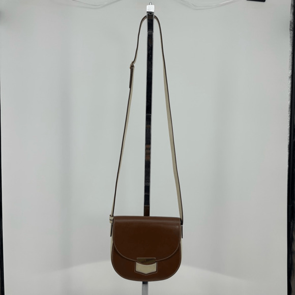 Celine 2016 Phoebe Philo Trotteur Crossbody Flap Bag Two Tone Beige Brown - Picture 2 of 16